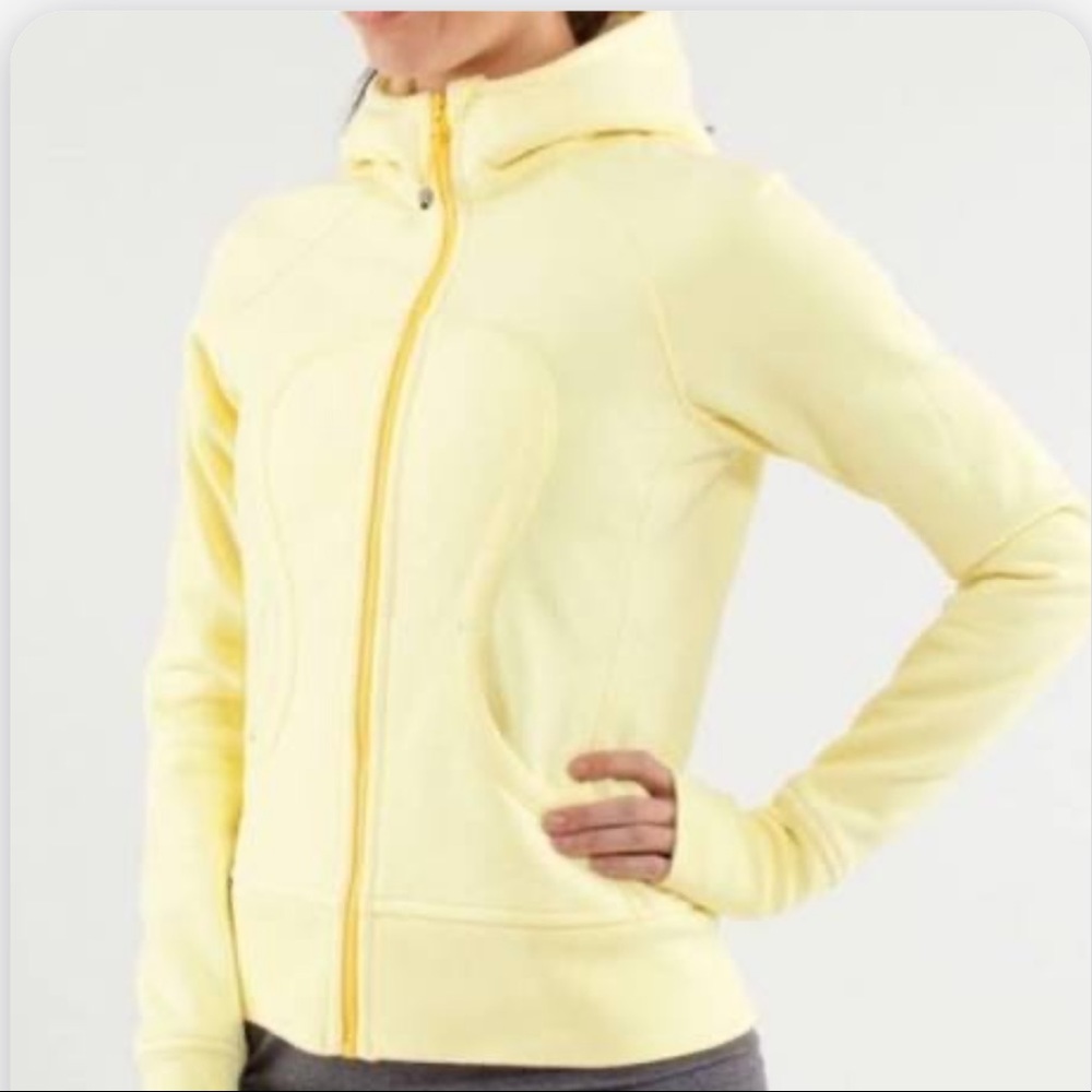 Lululemon yellow Scuba hoodie